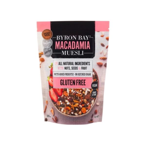 byron bay macadamia muesli gluten free 350g