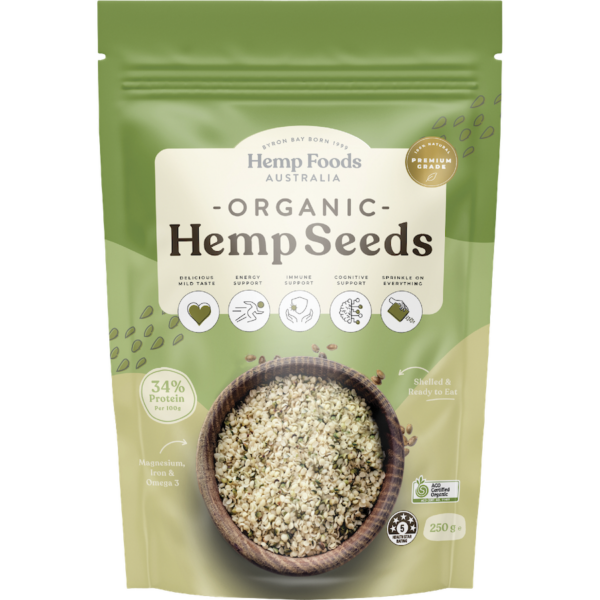 essential hemp organic hemp seeds front 250g