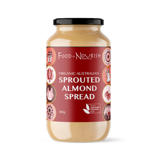 food to nourish sprouted almond spread 400g