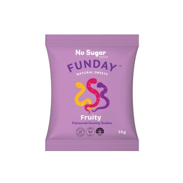 funday fruity gummy snakes 50g