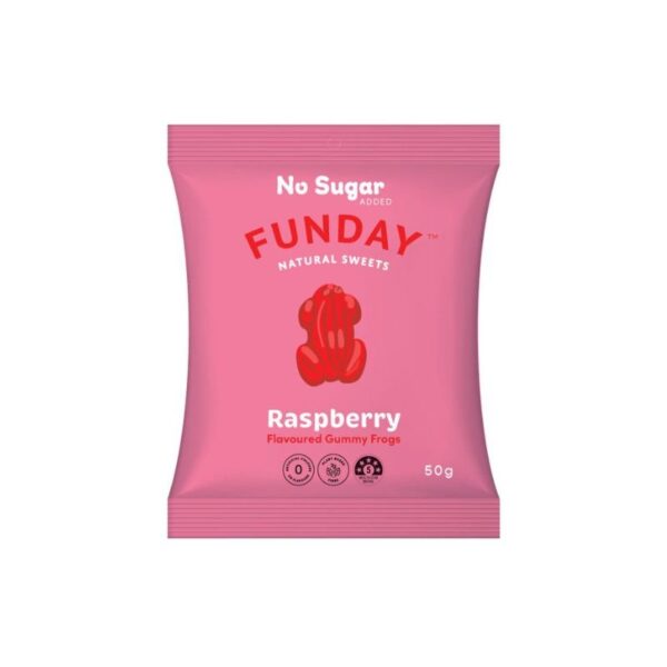 funday raspberry gummy frogs 50g