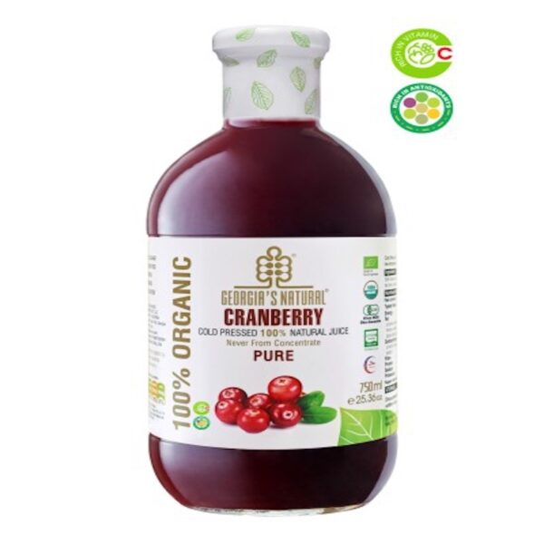 georgias natural cranberry juice organic 1lt