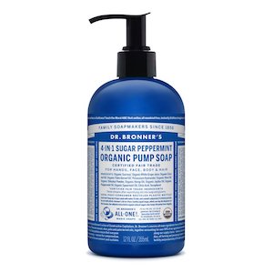 dr bronners pump aoap 355ml peppermint