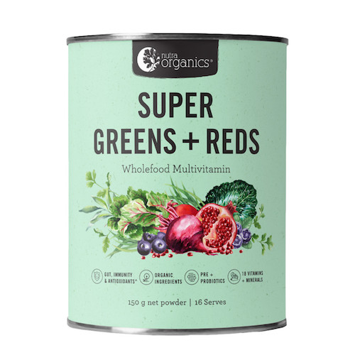 nutra org super greens plus reds 150g