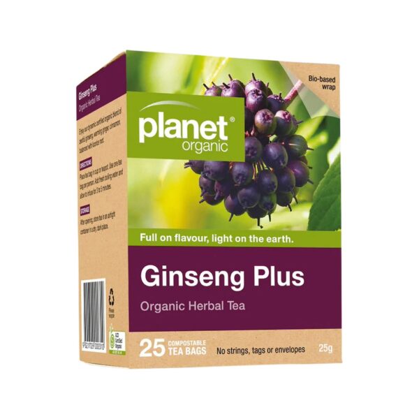 planet organic ginseng plus 25 bags