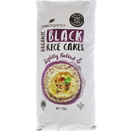 ceres organics black rice cakes 110g