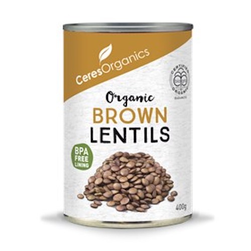 ceres organics brown lentils 400g